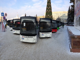 Очередная партия новых автобусов вышла на дороги Кузбасса