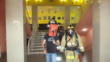 Пожарно-тактические учения в городе Киселёвск