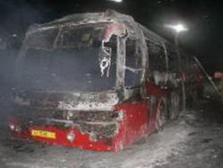 В Кемеровской области произошло возгорание частного автобуса