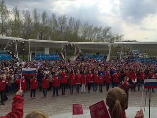 Более 5 тыс. кузбассовцев приняли участие во всероссийском флешмобе и исполнили песню «День Победы»