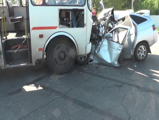 В Кемеровской области произошла серьезная дорожная авария