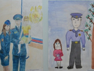 В Кузбассе дети полицейских нарисовали своих родителей