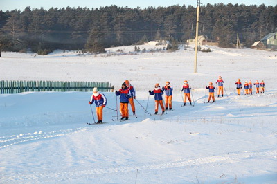 Бойцы «Снежного десанта» в Беловском районе совершили лыжный переход 