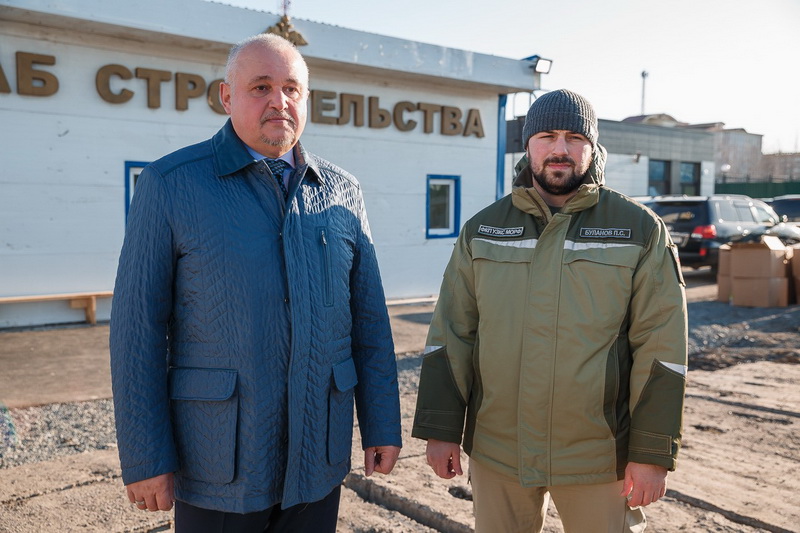 Сергей Цивилев посетил площадку второго этапа строительства Президентского кадетского училища