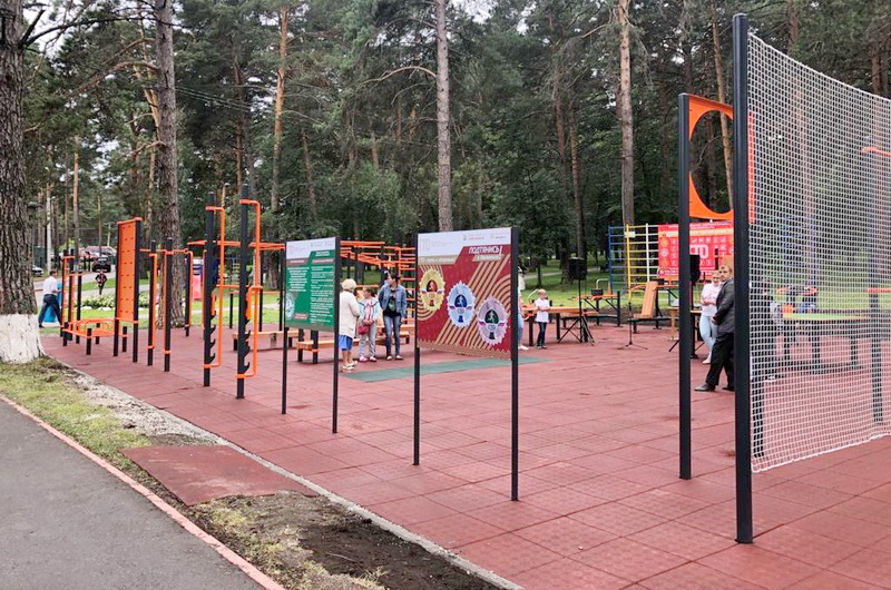 В четырех поселках Кузбасса установили спортивные площадки ГТО 