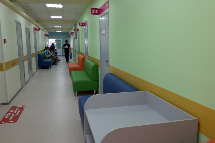 Завершился капитальный ремонт консультативной поликлиники Кузбасской областной детской клинической больницы