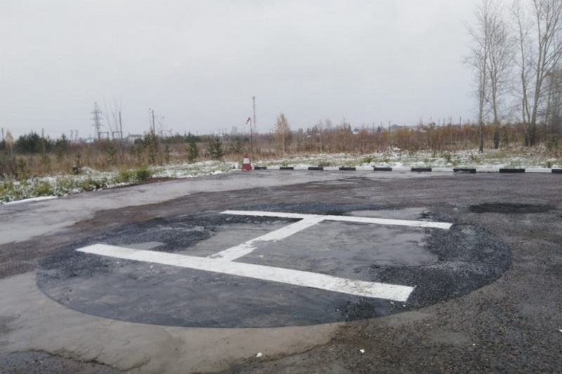 В Кузбассе открыли первую вертолетную площадку для санавиации 