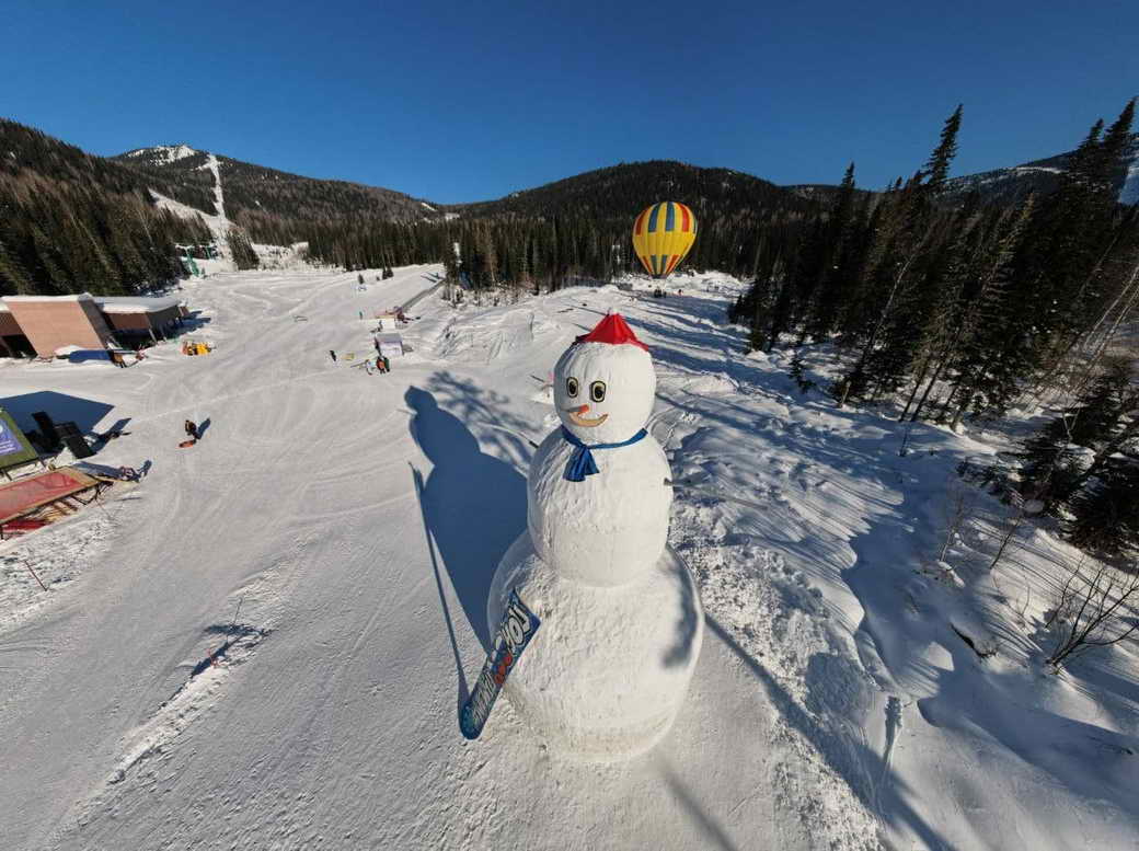12-метровый снеговик из Шерегеша вошел в Книгу рекордов России