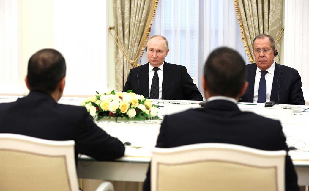 Владимир Путин: Встреча с премьер-министром, главой МИД Катара Мухаммедом Аль Тани
