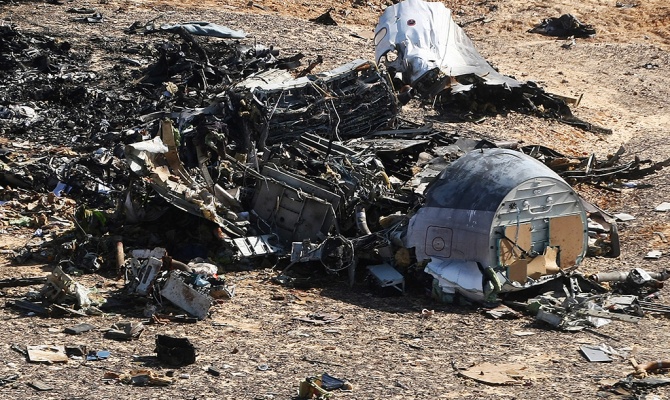 Источник сообщил о падении разбившегося A321 на спину