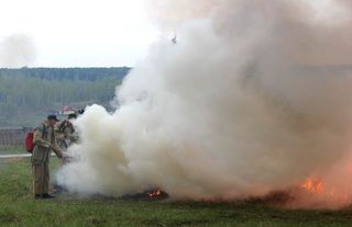 Учебный пожар ликвидировали в селе Лукошкино