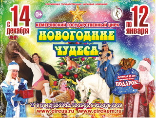 Кузбассовцы увидят столичное цирковое шоу «Новогодние чудеса»