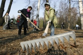 На очередную пятничную уборку вышли 77,5 тысяч кузбассовцев