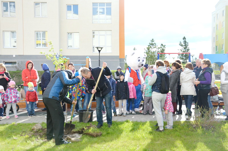 В Год экологии кемеровчане посадили «Дерево дружбы» в городе-спутнике Лесная Поляна