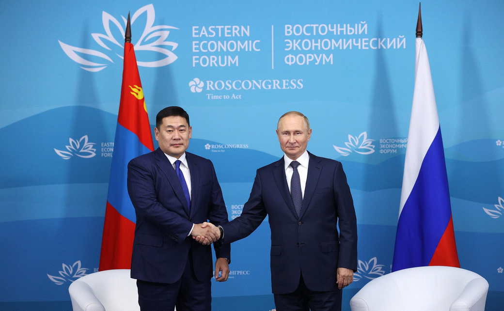 Встреча Владимира Путина с Премьер-министром Монголии Лувсаннамсрайн Оюун-Эрдэнэ