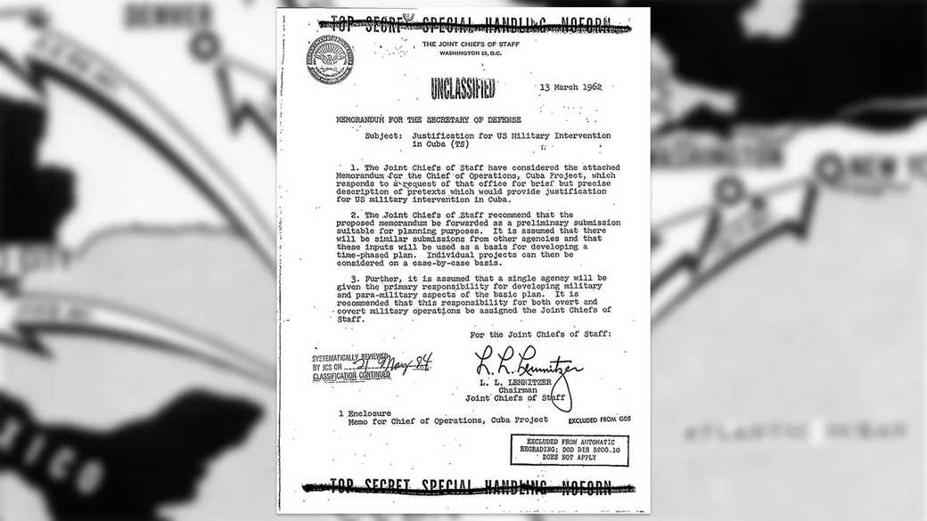 Зачем Трамп рассекретил «Операцию Нортвудс» ЦРУ именно сейчас