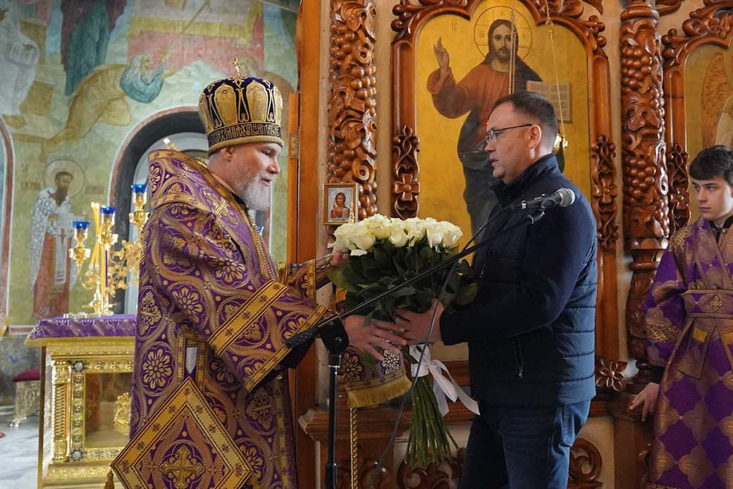 Губернатор Кузбасса Илья Середюк поздравил с днем рождения епископа Новокузнецкого и Таштагольского