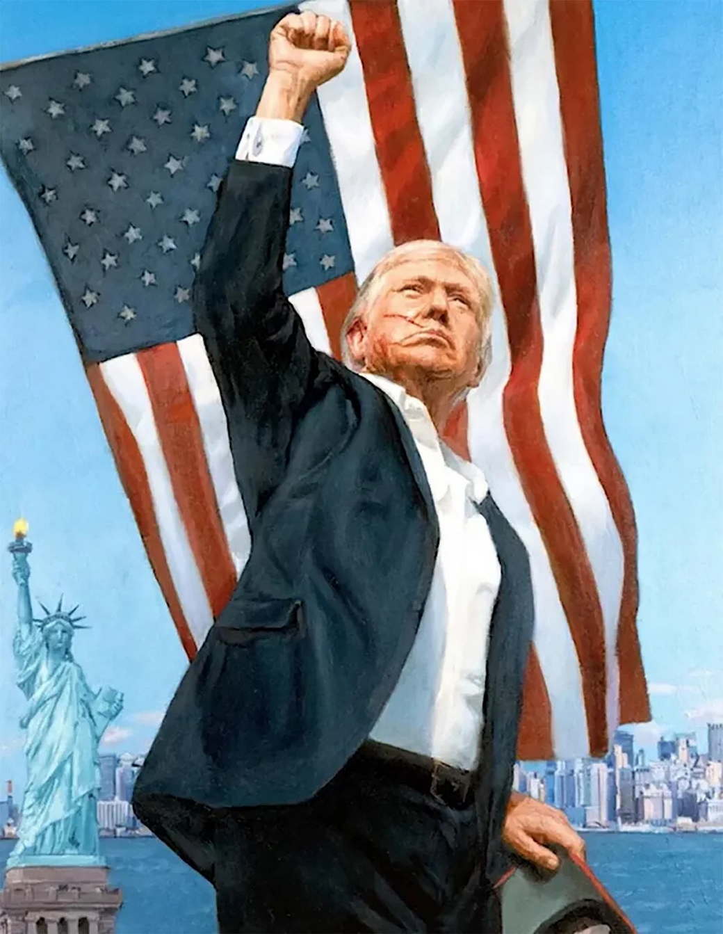 CNN показал портрет Трампа, подаренный Путиным президенту США