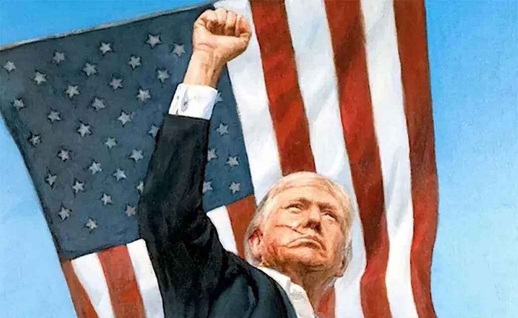 CNN показал портрет Трампа, подаренный Путиным президенту США