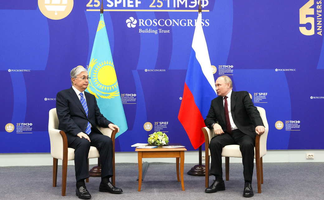 Встреча Владимира Путина с Президентом Казахстана Касым-Жомартом Токаевым Встреча Владимира Путина с Президентом Казахстана Касым-Жомартом Токаевым